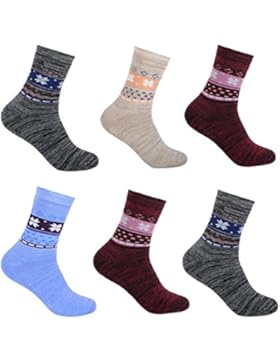 6 Paar L&K Damensocken Sportsocken Thermosocken Damen gepolsterte Socken Baumwolle Winter 92263
