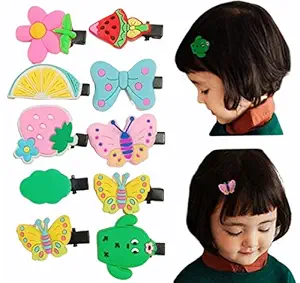 ANNACREATIONS Metal Hair Clips for Women and Girls, Multicolour, 10 Pcs