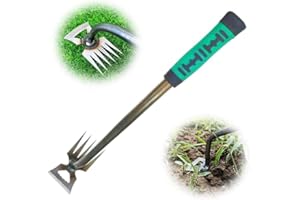 HOIDOKLY 2025 Nueva herramienta de deshierbe, herramienta de deshierbe duradera de acero al manganeso, herramienta manual multifuncional para deshierbar patios y jardines (5 Dientes)