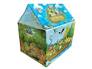 DOMENICO Extremely Light Weight Water Resistant Kids Play Sweet Home Pretend Playhouse Foldable Tent House for Girls and Boys - Jungle Theme
