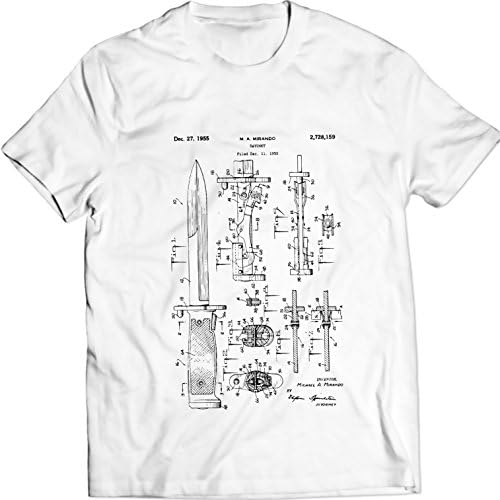 NasShop M9 Bayonet Military Knife Patent T-Shirt