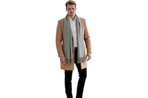 LA FERANI Herrenschal Kaschmir stilvoll Herbst Winter dünn 185x65 elegant für formelle Anlässe Kaschmirschal stilvoll geschmeidig Halstuch Wollschal Wolle Uni Farbe