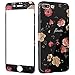 Price comparison product image Beautyshow iPhone 8 Plus Case, iPhone 7 Plus Cover with Scratch-Proof Glass Film, Premium Drop Proof Silicone Phone Case 360 Full Front Screen Protector and Back Case, 5.5 Inch - Camellia Floral