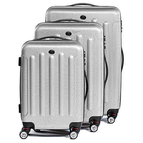 FERGÉ® Set 3 valises Voyage Rigide léger Lyon Ensemble de Bagages Trois pc Trolley 4 Roues roulet FERGÉ® Set 3 valises Voyage Rigide léger Lyon Ensemble de Bagages Trois pc Trolley 4 Roues roulet