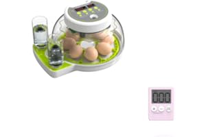 DEZHXHE Egg Incubators for Hatching Eggs, 8 Incubator for Eggs with Humidity Display,Egg Incubator with Automatic Egg Turning and Humidity Control-Day timer
