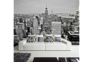 Oedim Fotomural Vinilo Adhesivo Nueva York Blanco y Negro, Vinilo Adhesivo Decorativo para Habitaciones, decoración para Paredes, Vinilo Adhesivo