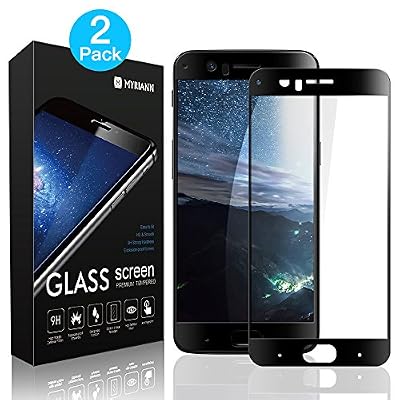 MYRIANN OnePlus 5 Protecteur Ecran, Myriann Protecteur de Verre Trempé 2 Pack [Bubble Free] [Compatible tactile 3D] [Résistant aux rayures], Adapté pour OnePlus 5 (Noir)