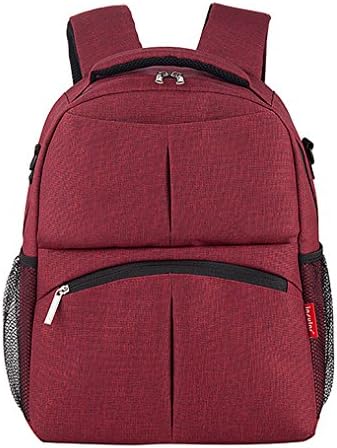 Amazemarket Multi-layer 10 Pockets Trendy Baby Nursing Diaper Nappy Tote Multifunctional Backpack Mother Mummy Travel Large Capacity Waterproof Stroller Hanging Bag Organizer (red)