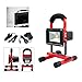 Produktbild VINGO® LED 10W Handlamp Rot Flutlicht strahler Mit Akku Baustrahler Kaltweiß nächtliche Notreparaturen bei KFZ Wasserdicht
