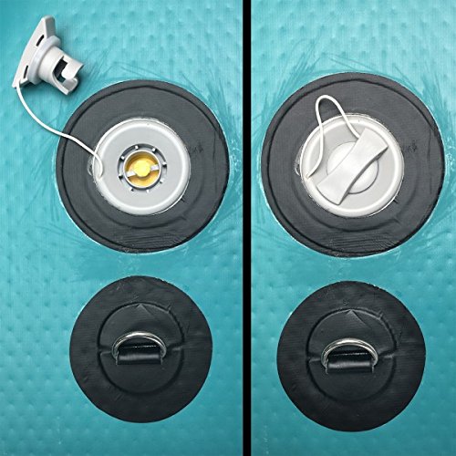 AQUAPARX SUP 335 x 76 x 14 cm Inflatable Isup Aufblasbar Alu-Paddel Marin Rucksack Pumpe Stand Up Paddle Board Set Aqua , türkis-blau/Schwarz - 7