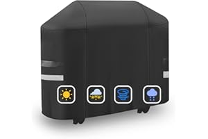 BBQ-YUMMY 7106 Grillabdeckung für Weber Spirit 200 und 300 Serie Grills, Wetterfest Grill Abdeckung for Spirit II 300 Series, Heavy Duty 132CM Ersatz Abdeckhaube Gasgrill Uv-Beständige für Weber Spirit II E310