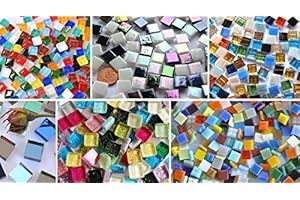 BAZARE MASUD E.K. Kennenlernmix: 560 St. Mosaiksteine Bastelmix aus 6 versch. Art. alle 1x1cm ca. 410g