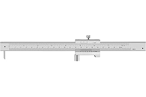 ZLKSKER 0-200mm (0-8 inch) Parallel Crossed Caliper with Carbide Needle, Stainless Steel Vernier Calipers, Marking Gauge