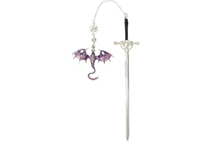 Wasise Dragon Bookmark - Fourth Wing Bookmark, Gothic Dragon Book Marker, Vintage Tassel Metal Pendant, Funky Bookmarks for Readers Premium Metal Bookmarks for Book Lovers Kids Students Teachers