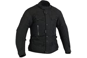 BIKERS GEAR AUSTRALIA PHILLIP ISLAND BG Bikers Gear Australia Veste de moto imperméable pour homme avec doublure thermique amovible ventilée et protection CE1621-1