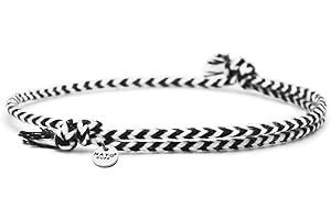 Nato Cuff - Bracciale in Cotone intrecciato - Fatto a mano in Francia - Medaglia in acciaio inossidabile 316L - Gioiello Uomo o Donna regolabile