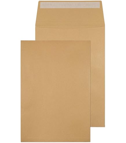 Enveloppes Kraft Renforcées Auto-Adhésives Format A4+ (26x33cm) - Lot De 10, 130g - Pour Envoi Courrier, Documents - 4