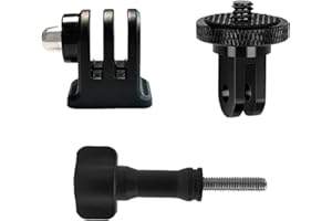 ShipeeKin Tripod Mount Adapter 1/4" Metal Camera Mount Adapter with Thumb Screw for go pro Hero Series, Insta360, Monopod, Tripod, DSLR SLR ect.