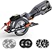 Tacklife Scie Circulaire au Laser 710W TCS115A Avancé/ 3500 RPM/Max Profondeur de Coupe (0-43mm)/ nclinaison de Coupe à 45°(0-34 mm)/6 Lames de Scie à Bois, Carrelage et Fer/Outils de Démontage