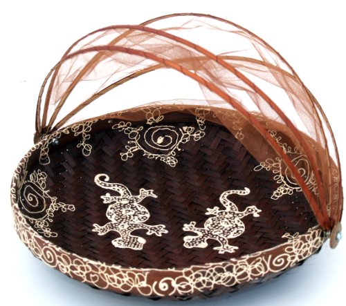 Fliegenschutz Obstkorb in 3 Größen - braun / Küche & Tisch - Größe: 35 cm Ø