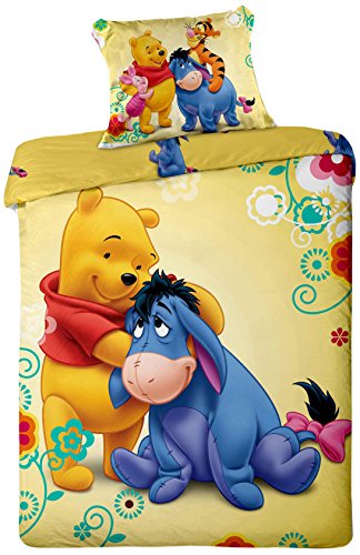 Jerry Fabrics JF0111 Bettwäscheset WTP 2015, 1x Bettdecke und Kissenhülle, 100% Baumwolle, 140 x 200 / 70 x 90 cm, gelb