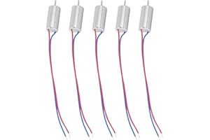 VIKYE 5pcs micro moteur sans noyau, 3.7V 21800rpm moteur sans noyau pour modèle d'avion/jouet/Quadricoptère