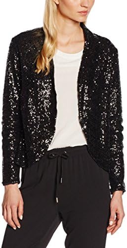HotSquash Hot Squash Women's Sequin Jacket, Black, 12 (Manufacturer Size:Medium)