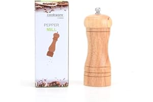 RAPECOTT Legno Pepper Mill, Macina pepe, Macina Sale e Pepe, Manuale Macina Spezie, Macinino Pepe e Sale, Professionale Macinapepe in Acciaio Inossidabile, Ceramica Macinatura Regolabile, Macina spezie