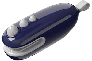 Ailan Mini Bag Sealer, Rechargeable 2-in-1 Bag Heat Sealer with Cutter, Portable Bag Sealing Machine for Chips, Snacks, Plastic Bags Keep Fresh (Blue)