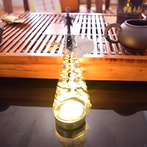 LUYIASIN- Rotating Candlestick Nordic Aromatherapy Western Simple Modern Romantic Dinner(6x18cm) Candlestick ( Color : Silver )