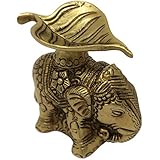Hindu Elephant Decor Diya for Diwali and Home Temple Mandir Decorations 3.25 x 3 x 1 inches 460 Grams