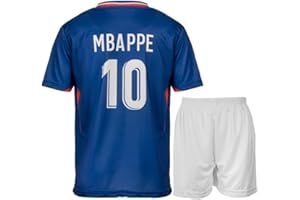Hawkara Frankreich #10 Mbappe Heim Kinder Trikot mit Kurz, Fußball Trikot Set Neue Season Ausgabe Jugendgrößen