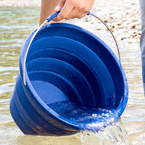 Rosenstein & Söhne Faltbarer Silikon-Eimer, 7 Liter - 3