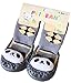Bebedou grey panda cartoon socks 6 to 12 months Baby Toddlers Kids Comfy Indoor Slippers Shoes Socks Moccasins NON SKID Indoor Shoes Socks Durable Multifunctional slip baby booties breathable toddler elastic, warm and thick socks with soft leather sole 12 cm