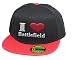 Produktbild I LOVE Battlefield, Snapback Cap, 5 Panel / Blackred