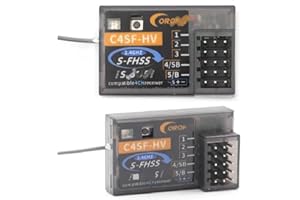 SPARKHOBBY C4SF C4SF-HV Récepteur 4 canaux S-FHSS/FHSS SBUS compatible avec FUTABA 3PV/7PX/4PLS/4PV/7PX/4PX, etc. (2 pièces C4SF-HV)