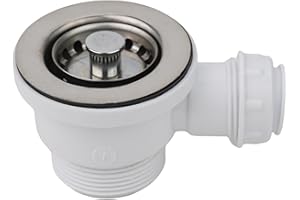 VERSAGENIUS Sink Waste Strainer Stainless Steel 70mm PP Flange Sink Basket Straine