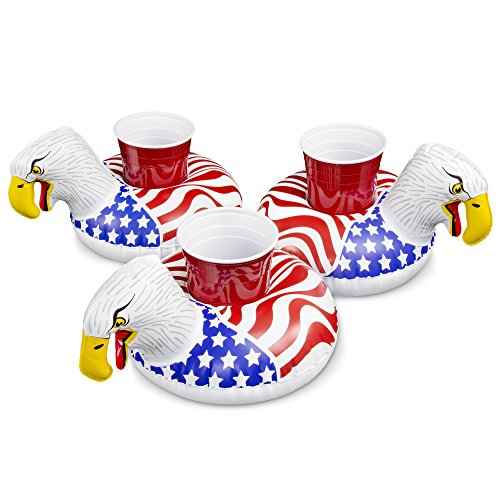 GoFloatsInflatable Pool and Hot Tub Drink Holders (3 Pack) Designed in The US, Choose Your Style