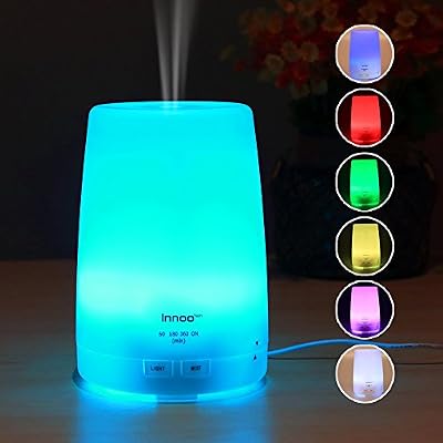 Innoo Tech Diffuseur d'huiles essentielles 300ml Innoo Tech Troisème génération du diffuseur aromatique & Brumisateur 4 programmations différentes & 7 couleurs de LED pour la chambre, le SPA, le bureau.