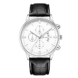 Herren Armbanduhr Quarz Datum Kalender anzeigen Uhren Echtes Klassisch Modisch Casual analoge Quarz Sport Armbanduhr Herrenuhr Retro Leather Business Uhr