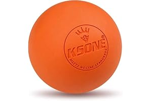 SKEIDO 1PCS Rubber Fascia Massage Ball Yoga Fitness Muscle Relaxation Pain Relief Healt Care Portable Physiotherapy Lacrosse Massage Ball-Orange 6.35cm