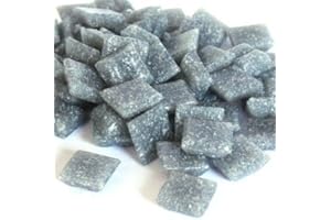 HOBBY ISLAND MOSAICS 200 - 203 Matte Dark Grey Vitreous Glass Mosaic 10mm Tiles A09