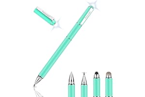 Penyeah Diamond Stylus Pen for iPad, Multiple Tips Disc/Mesh Fiber Touch Screen Pen, Office/School Supplies, Universal for Apple/Android Phones,Tablets, Microsoft Surface Laptop - Blueish Green