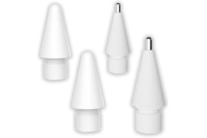 Jinpojun 4 Pack Tips for Apple Pencil 1st & 2nd Generation, Replacement for iPad Pro iPencil nibs, iPencil Nib for iPad Pencil 1 st/Pencil 2 Gen White