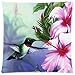 Hummingbird Soft Square Zippered Cushion Throw Case Pillow Case 18X18 inch (one side) Best Gift
