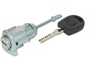Pexorin Cilindro de Cerradura de Puerta del Conductor Ringt Izquierdo, for Seat, Cordoba Ibiza III 6L3837167B 6L3837168B con Llave 2002-2008 Cilindro de Cerradura de Encendido(RINGT1 x Key)