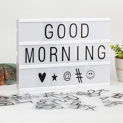 270 Buchstaben, Zahlen, Symbole und Emojis für A4 Größe Cinematic Light Box - 3