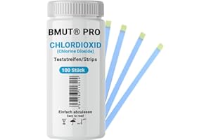 BMUT 100 x paski testowe dwutlenku chloru (0-2000 ppm) roztwór (CDL/CDS) szybki test wody (dwutlenek chloru)