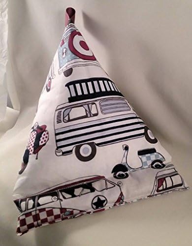VW Camper Van on White - Novelty Gift - Tablet kindle ipad ebook bean bag stand cushion. These cute little handmade bean bag cushions are designed to hold Mobile phones, ipads, ebook readers etc.