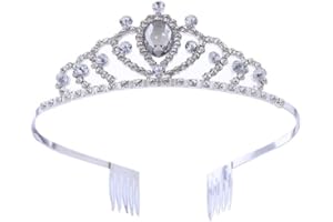 ALIANGTING Silver Crystal Tiara Crowns with comb Princess Crowns for Kids 4-12 years Rhinestone Tiara for Girls Handmade Hair Accessories for Birthday Prom Party Tiaras Christmas Gifts